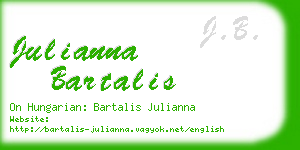 julianna bartalis business card